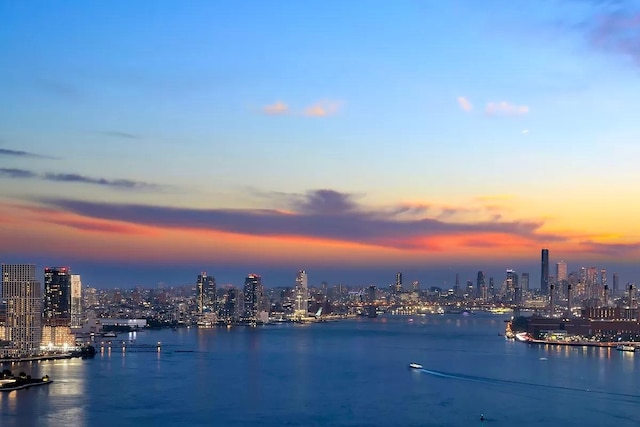water view with a view of city