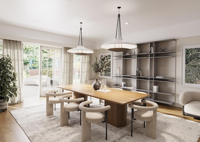 7 E 69th St, New York City, NY 10021 - dining area with wood finished floors and recessed lighting