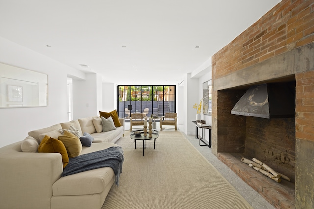 living room featuring carpet floors