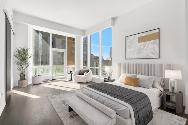 bedroom featuring hardwood / wood-style floors