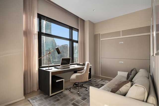 bedroom featuring light hardwood / wood-style flooring