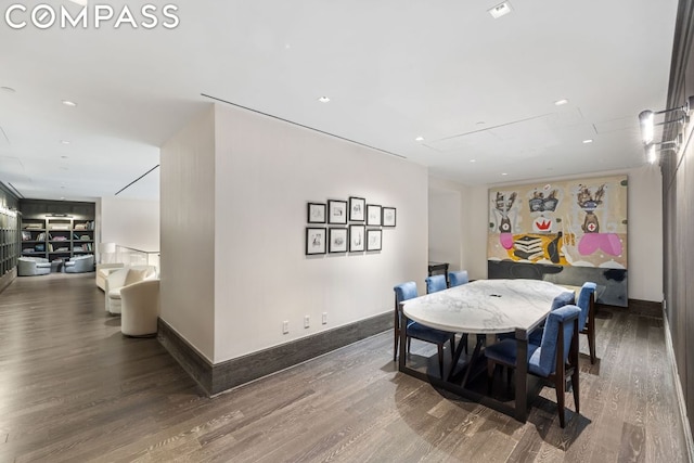 dining room featuring dark hardwood / wood-style floors