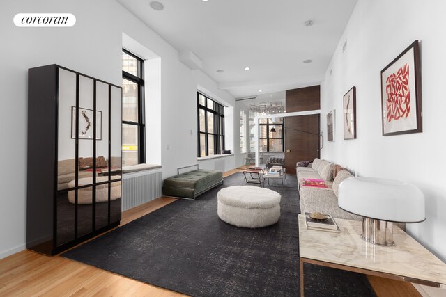 interior space featuring light hardwood / wood-style flooring