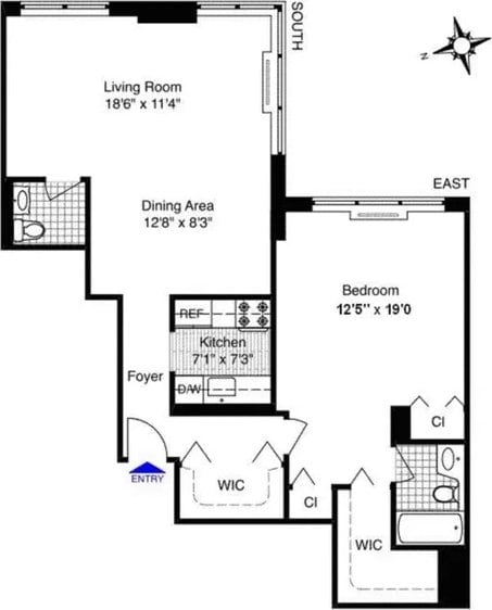235 E 40th St Unit 24H, New York City, NY 10016 - view of home floor plan