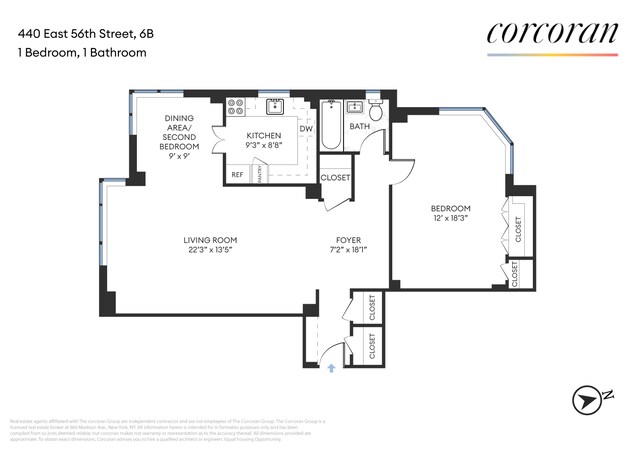 440 E 56th St Unit 6B, New York City, NY 10022 - property floor plan