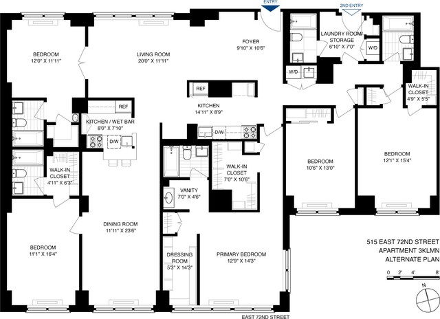 515 E 72nd St Unit 3Klmn, New York City, NY 10021 - view of room layout