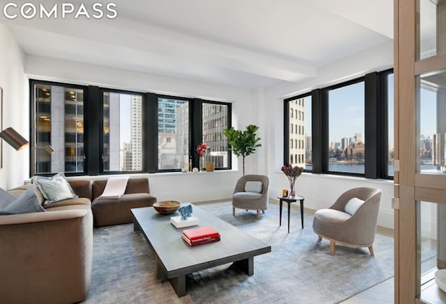 living room with a wealth of natural light