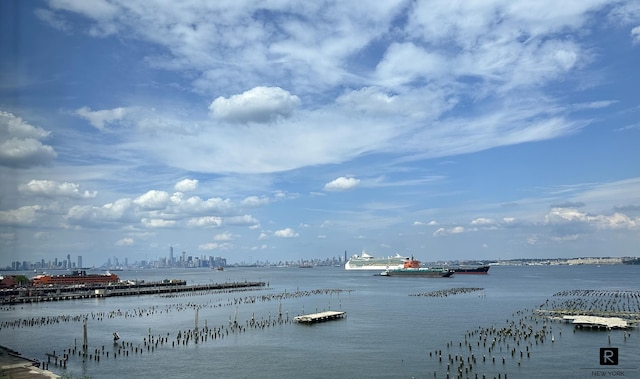 water view with a view of city