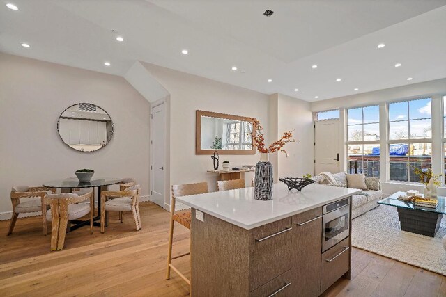 unfurnished room featuring light hardwood / wood-style flooring