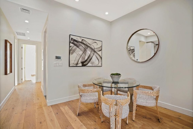 dining room featuring light wood-type flooring