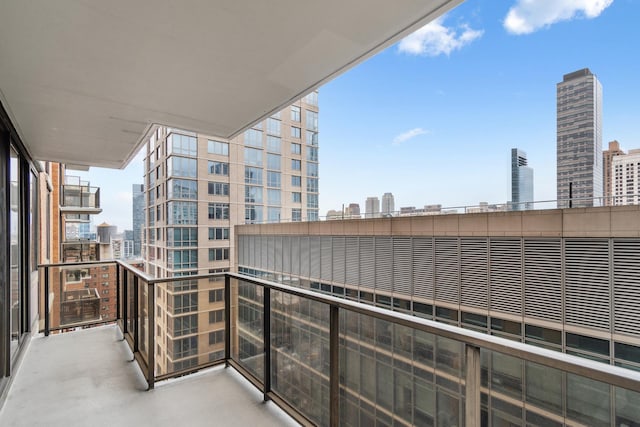 balcony with a view of skyline