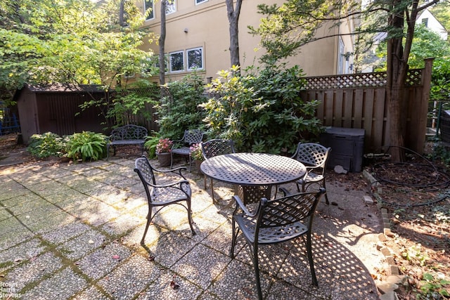 view of patio / terrace with central AC