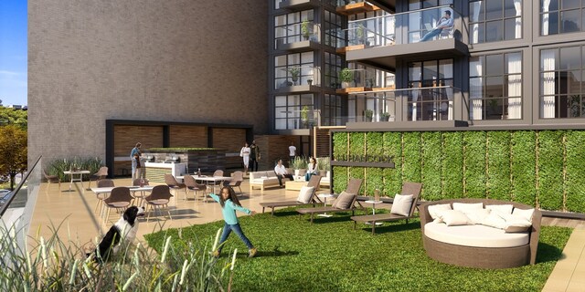 surrounding community featuring a patio area