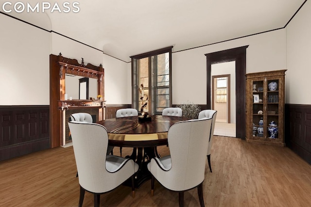 dining room featuring wood-type flooring