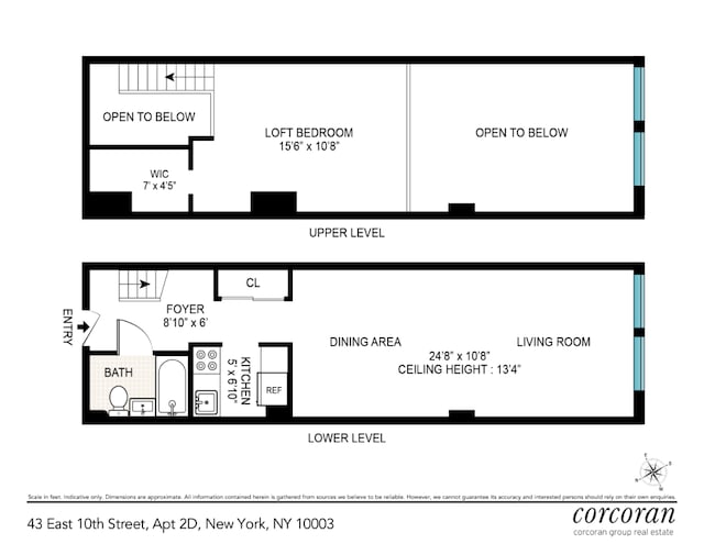 43 E 10th St Unit 2D, New York City NY, 10003, 1 bedrooms, 1 bath multi for sale