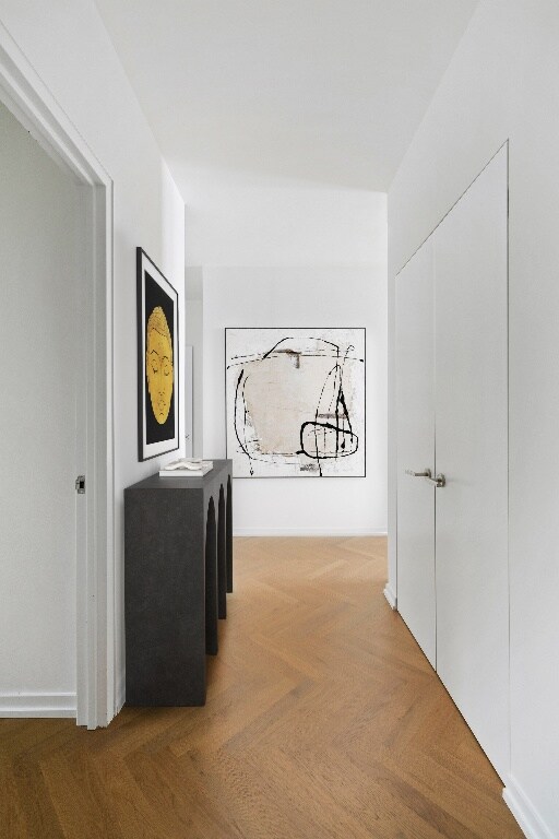 living room with hardwood / wood-style floors