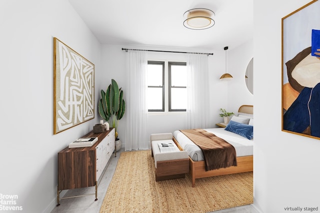 bedroom with baseboards