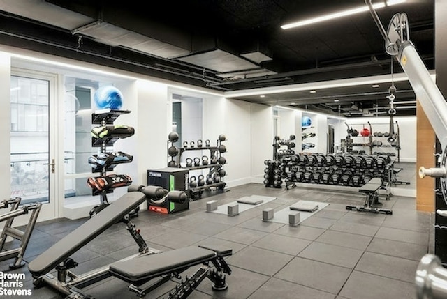 view of workout area