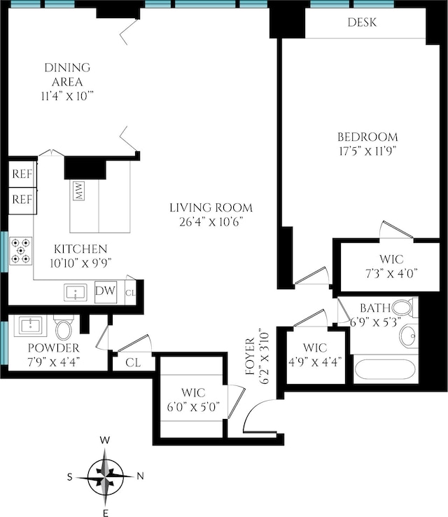 300 E 74th St Unit 3C, New York City, NY 10021 - floor plan