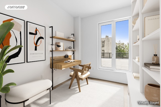 625 Rogers Ave Unit 6C, New York City, NY 11225 - office area with wood finished floors