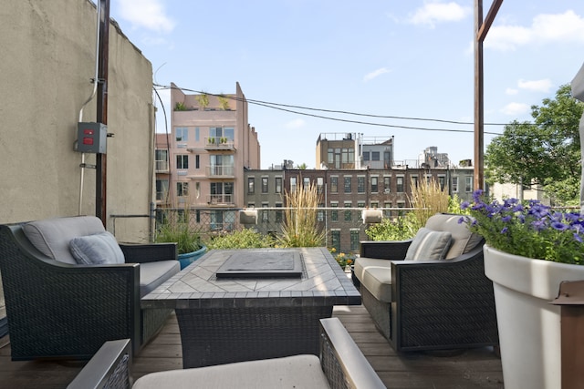 deck featuring an outdoor hangout area