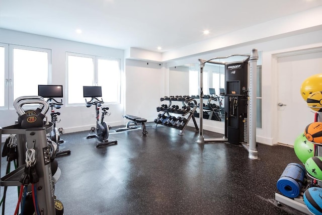 view of exercise room