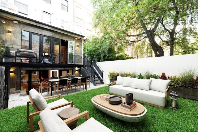 view of patio / terrace featuring an outdoor living space