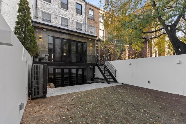 exterior space featuring french doors