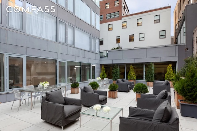 425 W 53rd St Unit 419, New York City, NY 10019 - view of patio / terrace with an outdoor hangout area and outdoor dining area