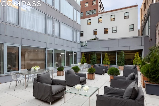 view of patio featuring an outdoor hangout area