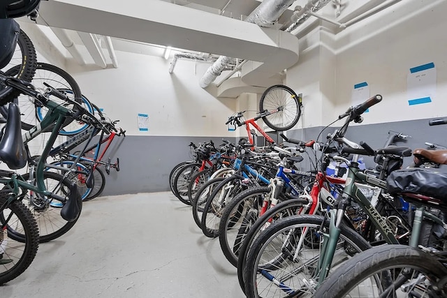 garage with bike storage
