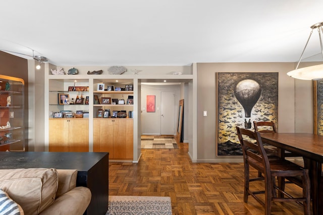 interior space with baseboards