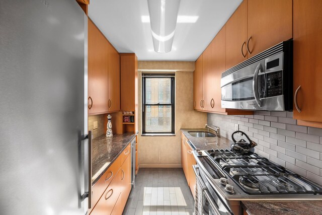 interior space with built in shelves and dark parquet flooring