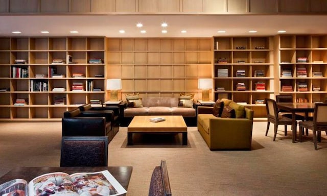 170 E End Ave Unit 2G, New York City, NY 10128 - sitting room featuring carpet floors and recessed lighting