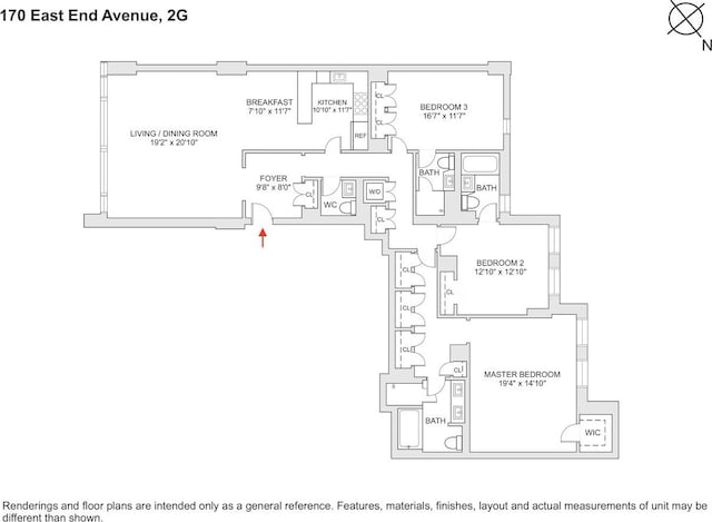 170 E End Ave Unit 2G, New York City, NY 10128 - plan