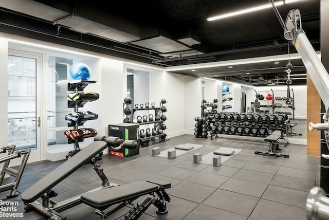 view of exercise room