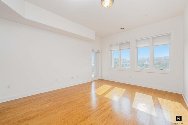 empty room featuring light hardwood / wood-style floors