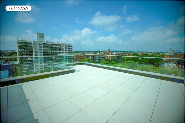 balcony featuring a city view