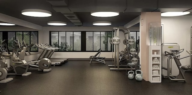 view of workout area