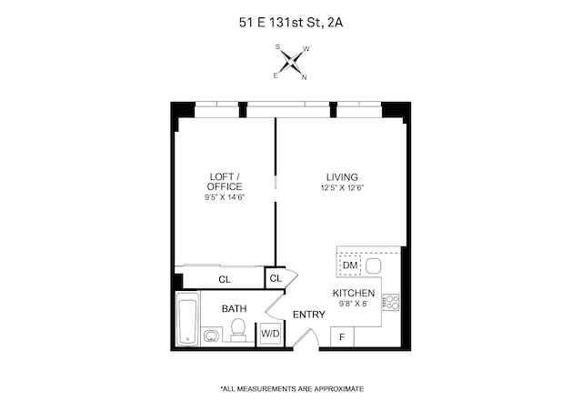 51 E 131st St Unit 2A, New York City NY, 10037, 1 bedrooms, 1 bath condo for sale