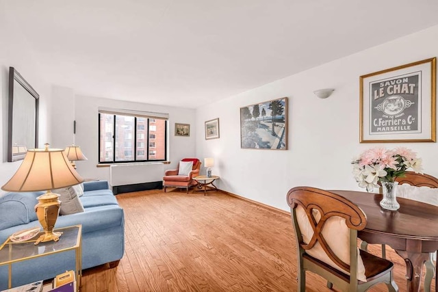 interior space with wood finished floors