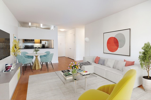 living room featuring wood finished floors