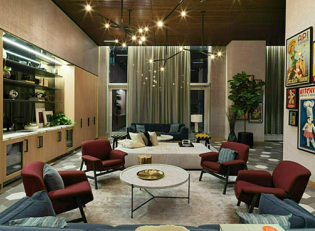 252 S St Unit 76E, New York City, NY 10002 - building lobby with a high ceiling and a sink