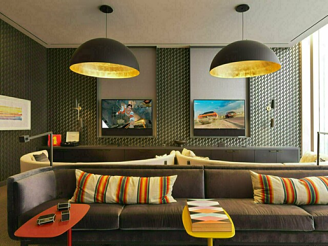 252 S St Unit 76E, New York City, NY 10002 - cinema room featuring wallpapered walls