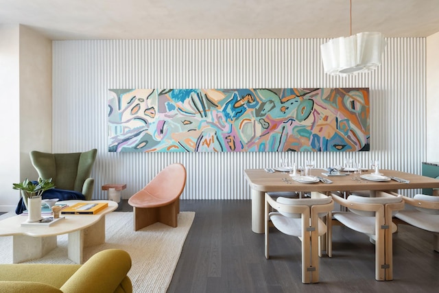 252 S St Unit 76E, New York City, NY 10002 - dining area featuring wood finished floors