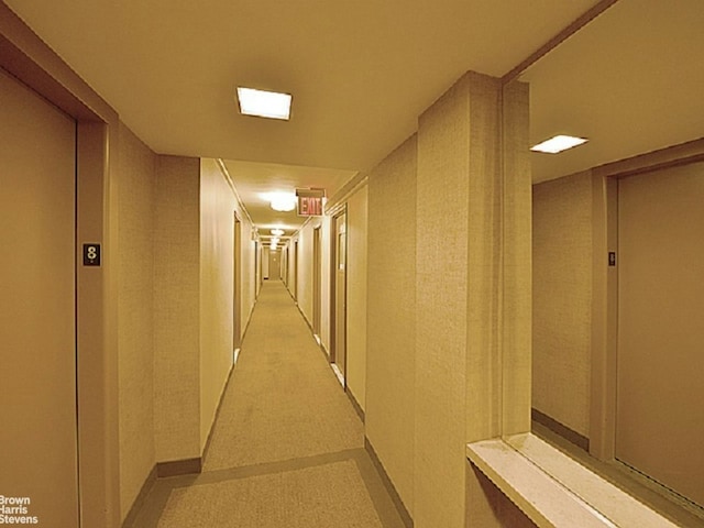 hall featuring elevator