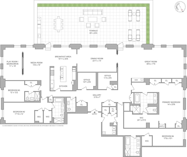 100 Barclay St Unit 21Ad, New York City, NY 10007 - room layout