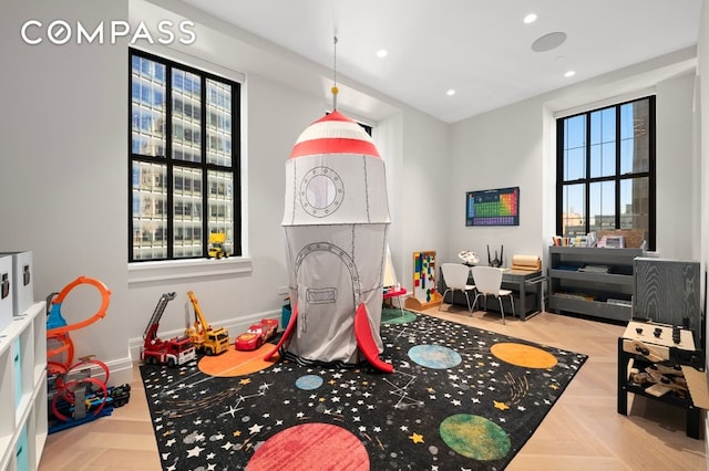 100 Barclay St Unit 21Ad, New York City, NY 10007 - playroom with recessed lighting and baseboards