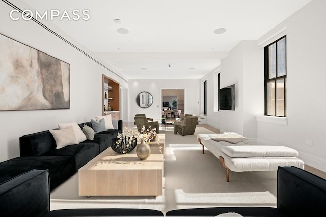 100 Barclay St Unit 21Ad, New York City, NY 10007 - living room with baseboards