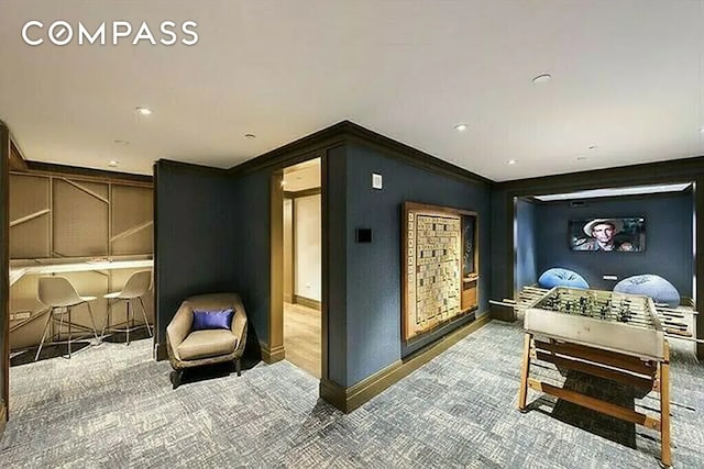 100 Barclay St Unit 21Ad, New York City, NY 10007 - interior space with carpet floors, baseboards, and recessed lighting